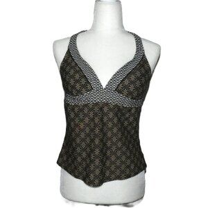 Athleta Tankini, Top and Bottom, Brown Patterned Size M